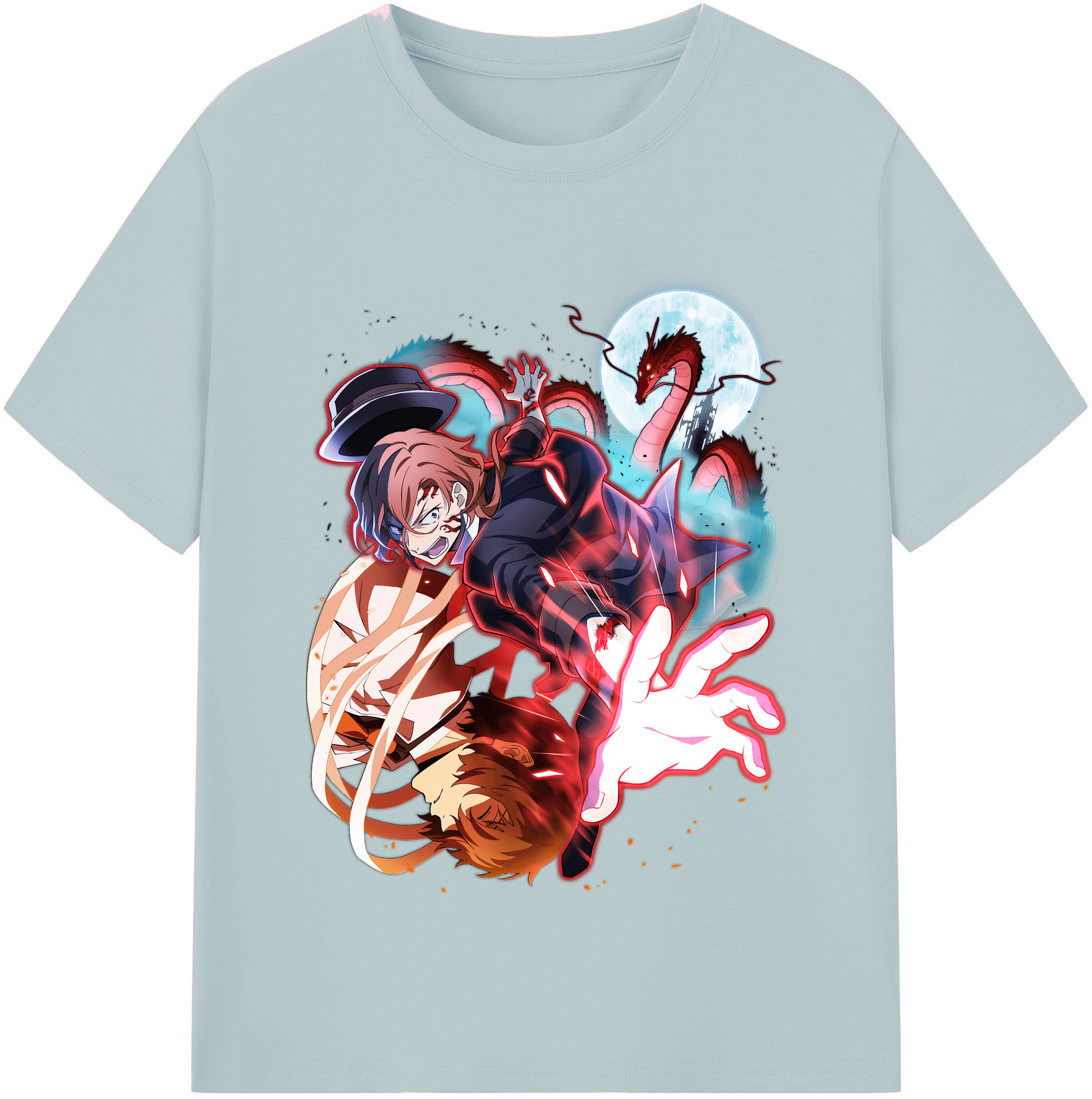 （画像用） 文豪ストレイドッグス Bungo Stray Dogs 綿100％半袖Tシャツ（フロントプリント）